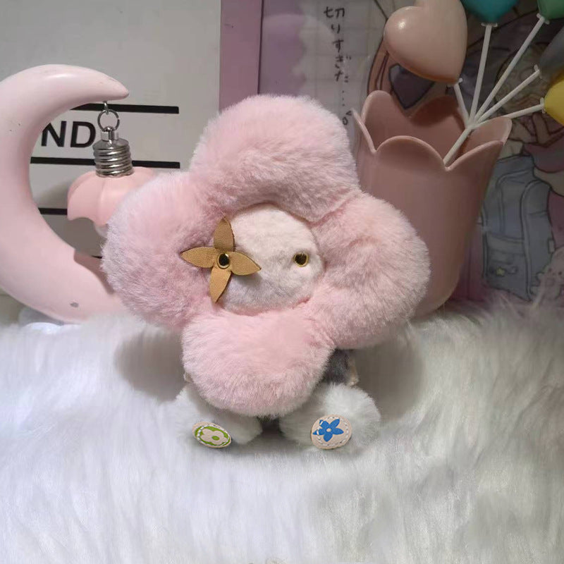 Cute Sunflower Plush Keychain โ Vivian Doll Bag Charm for Women, Car & Backpack Decoration