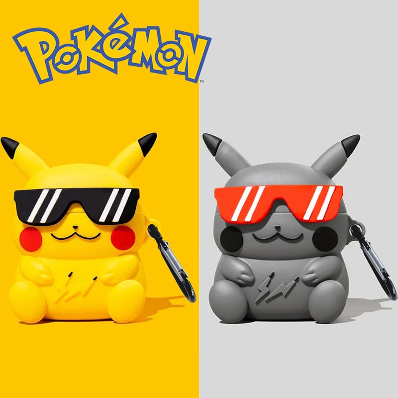 3D Pokemon 'Pikachu Eye Glasses' Premium AirPods Case Shock Proof Cover