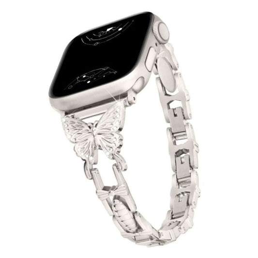 Amabilis Diamond Butterfly Stainless Steel Band