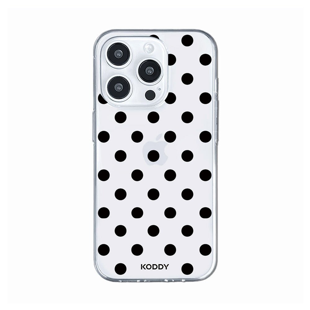 Black Polka Dot Bold Phone Case - KODDY