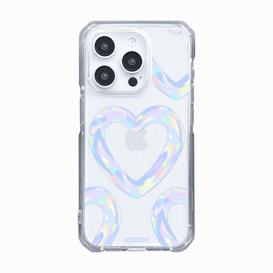 Blue Bubble Pattern Hearts Phone Case