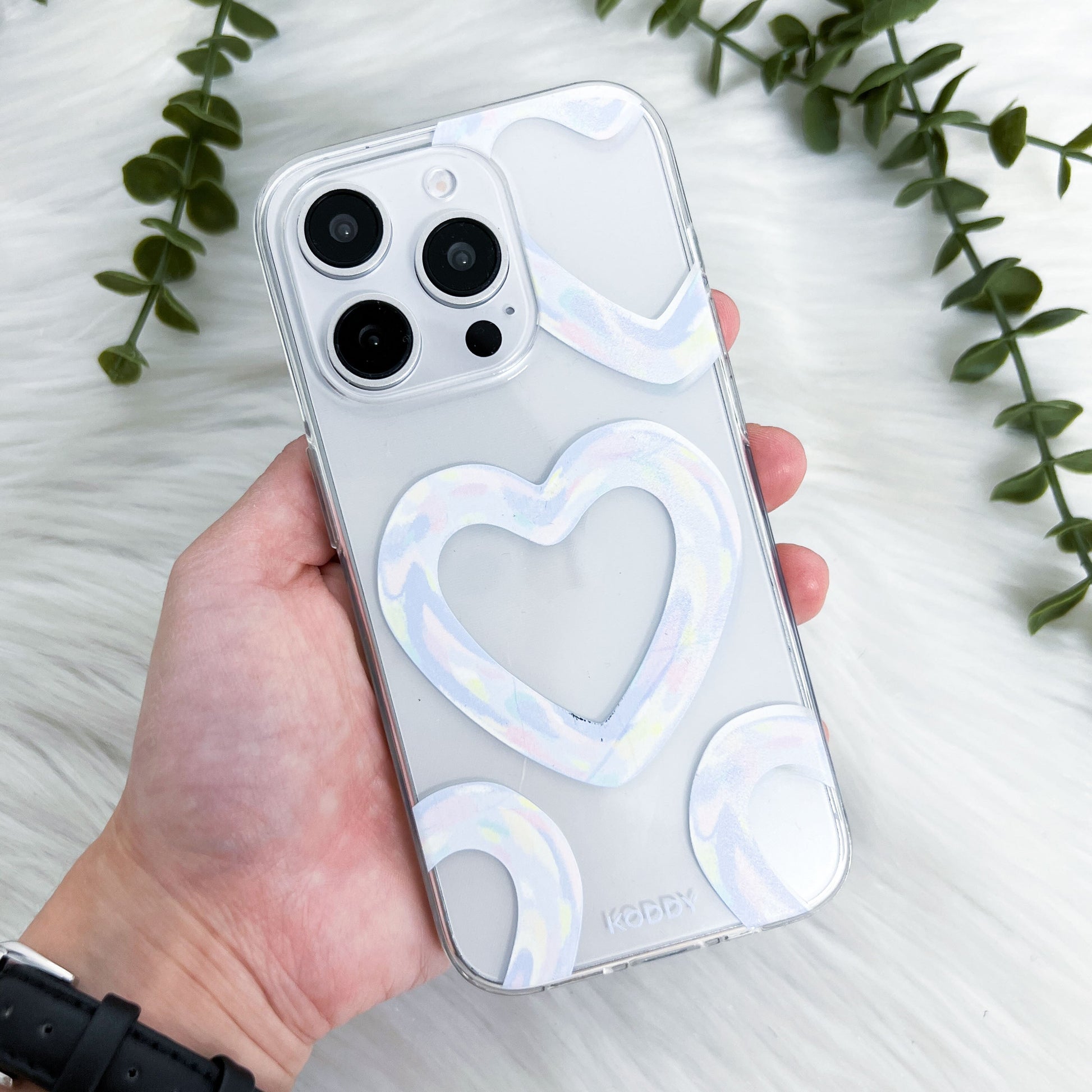 Blue Bubble Pattern Hearts Phone Case - KODDY