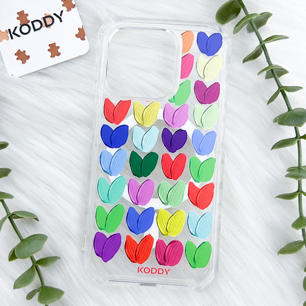 Oil Painted Hearts Phone Case - KODDY