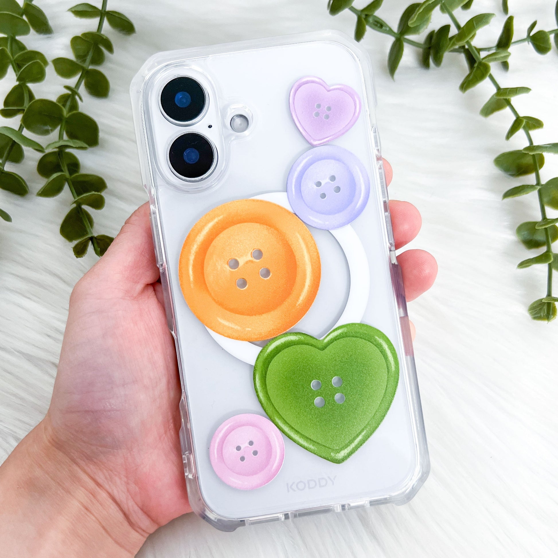 Orange And Green Buttons Phone Case - KODDY