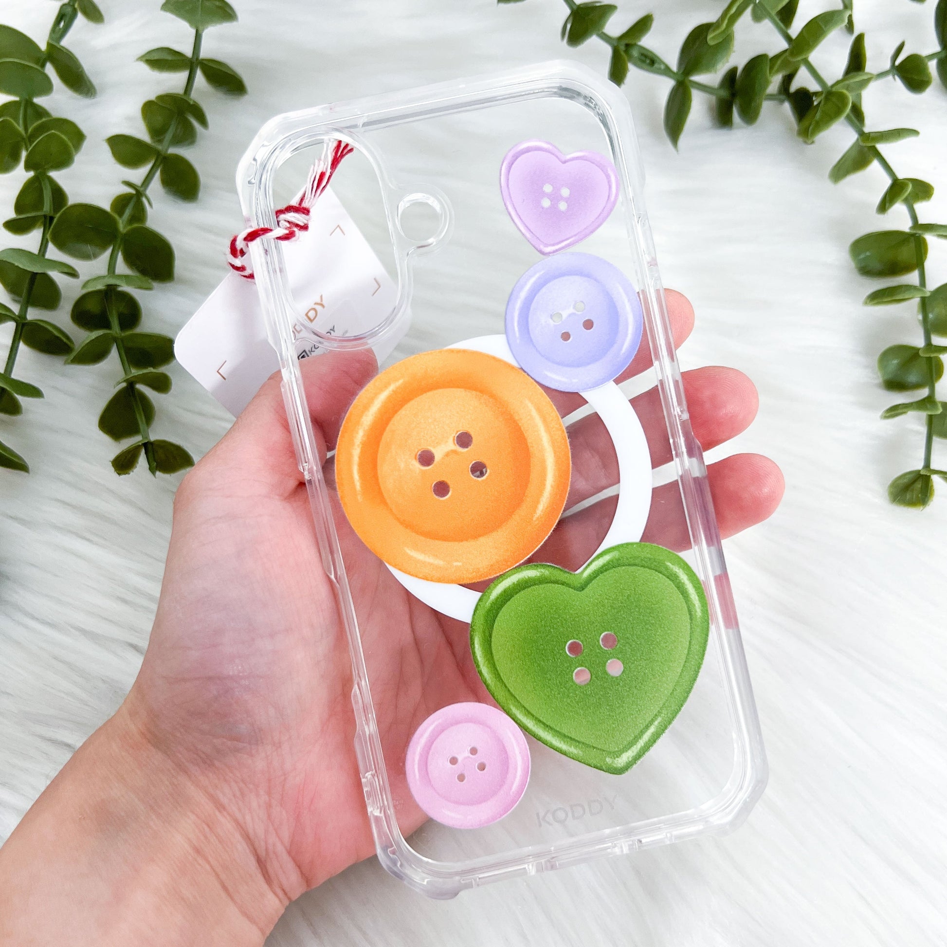 Orange And Green Buttons Phone Case - KODDY