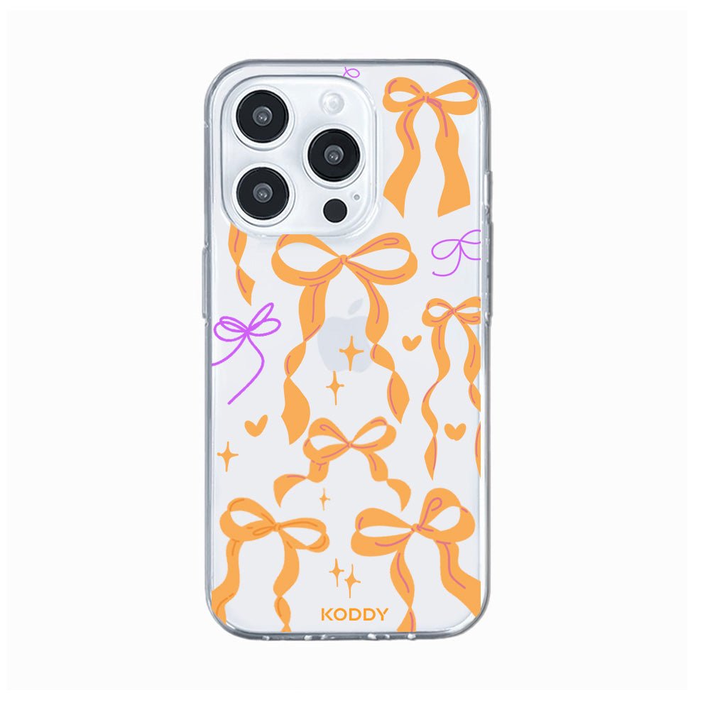 Orange Ribbon Bow Phone Case - KODDY