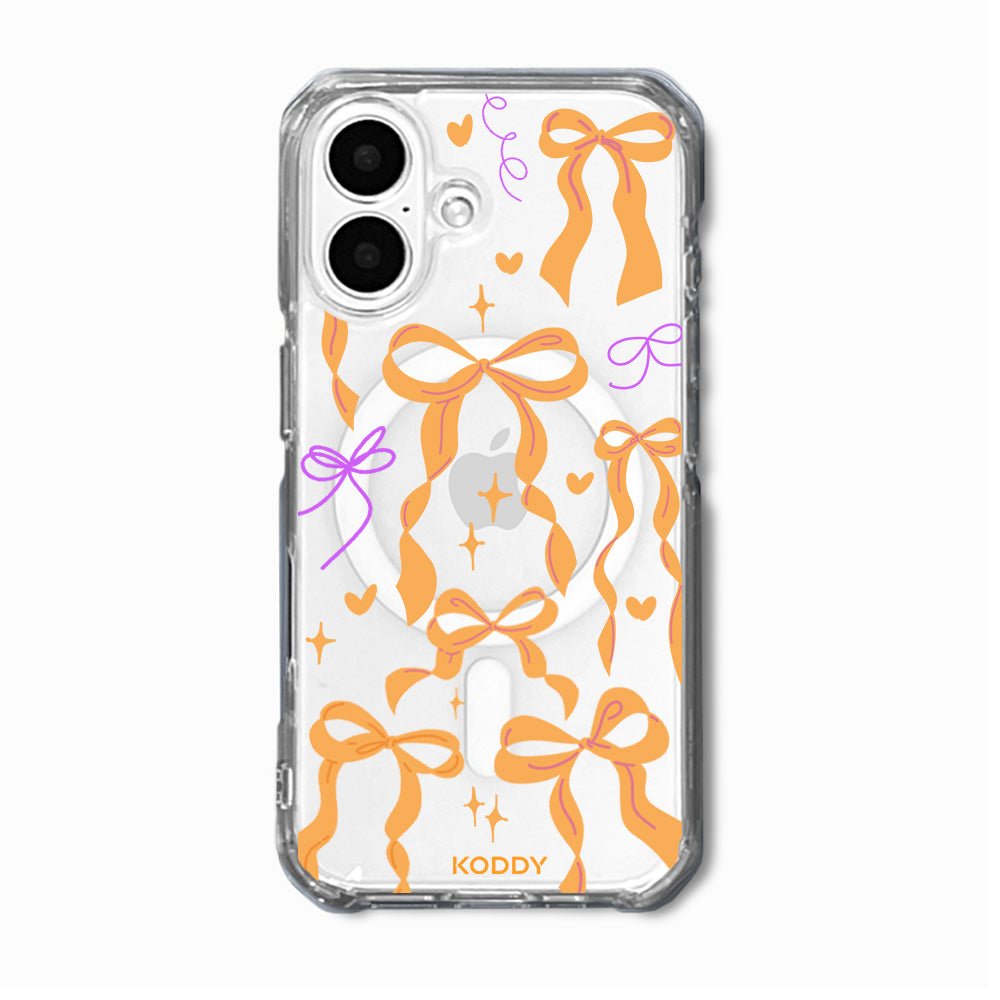 Orange Ribbon Bow Phone Case - KODDY