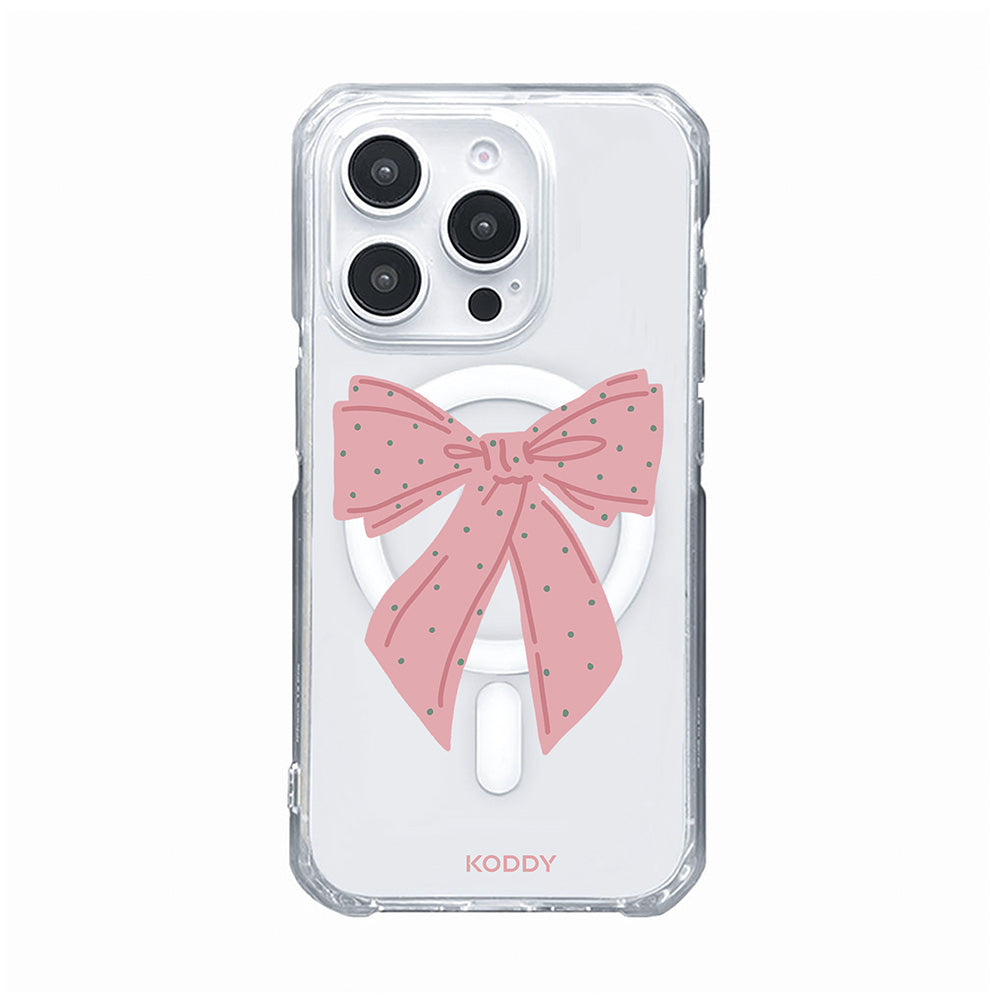 Polka Dot Pink Ribbon Phone Case - KODDY
