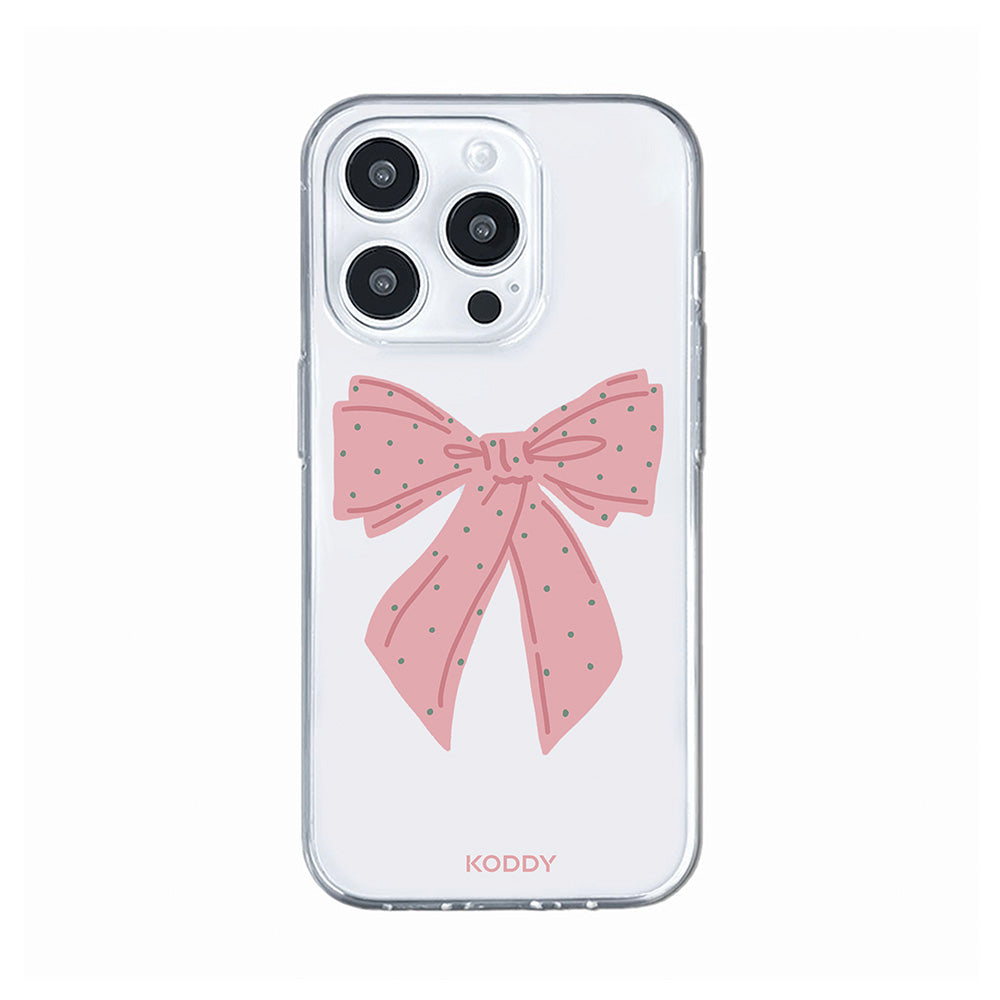 Polka Dot Pink Ribbon Phone Case - KODDY
