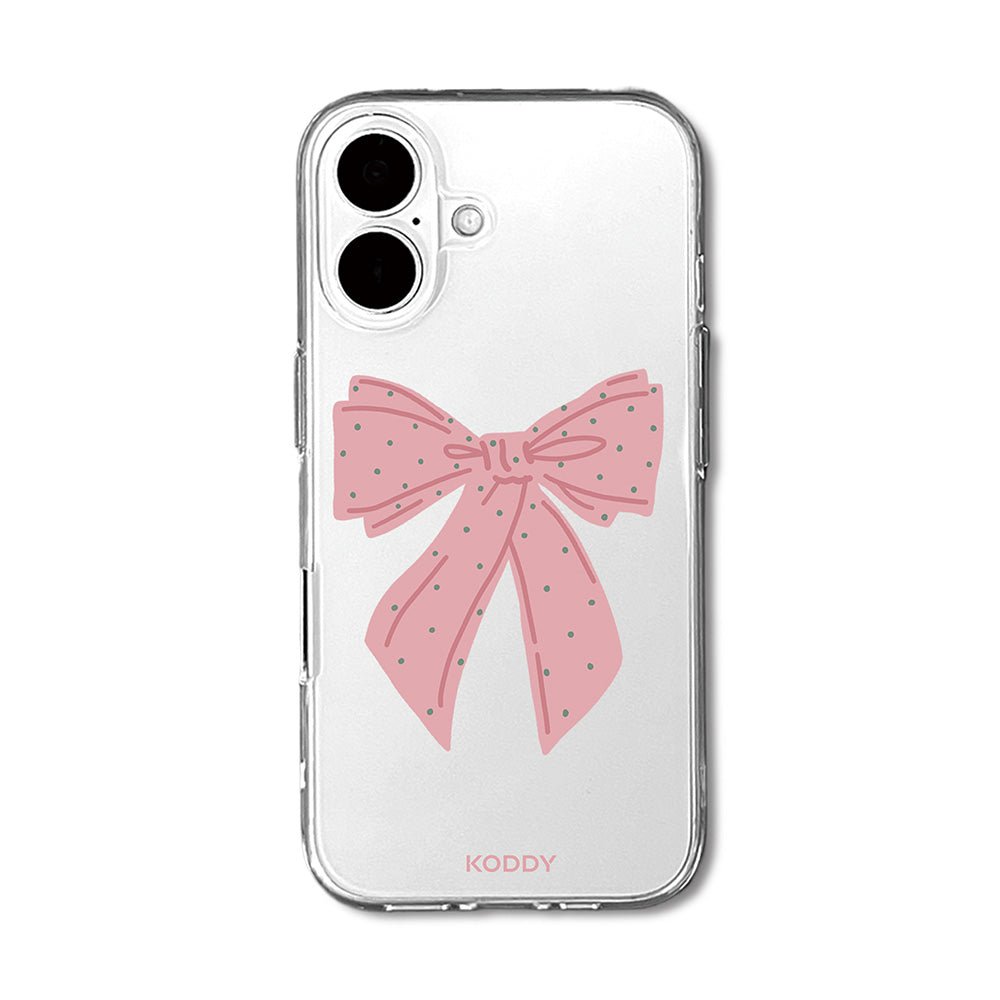 Polka Dot Pink Ribbon Phone Case - KODDY