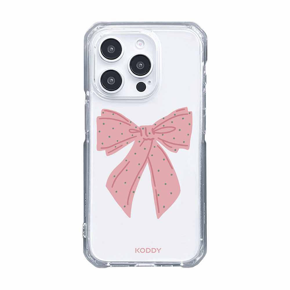 Polka Dot Pink Ribbon Phone Case - KODDY