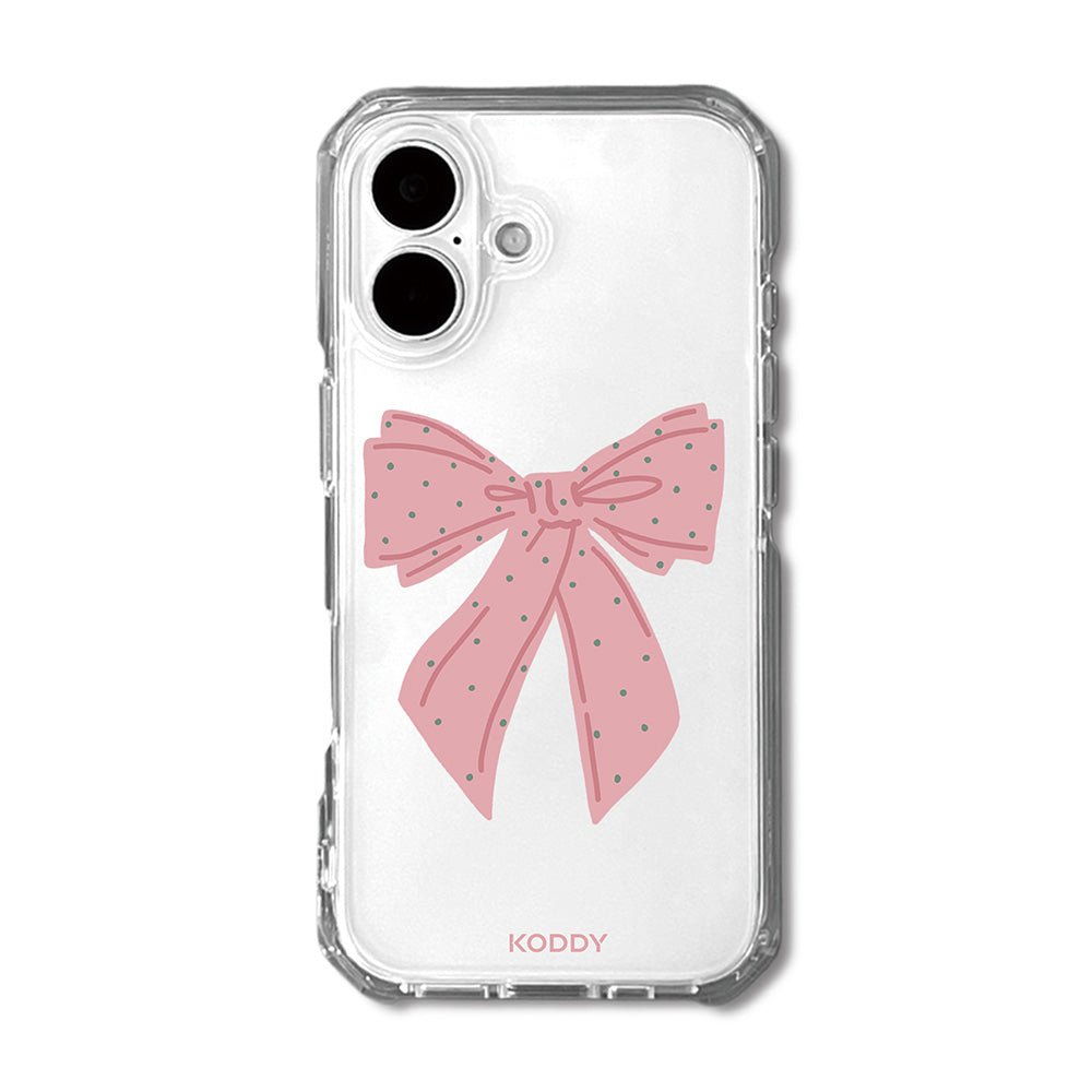 Polka Dot Pink Ribbon Phone Case - KODDY