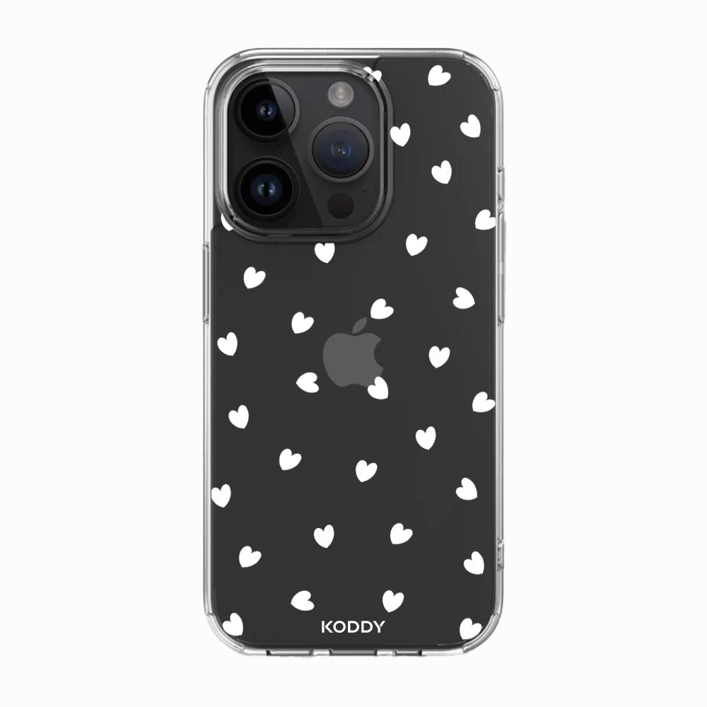 Pure White Hearts Phone Case