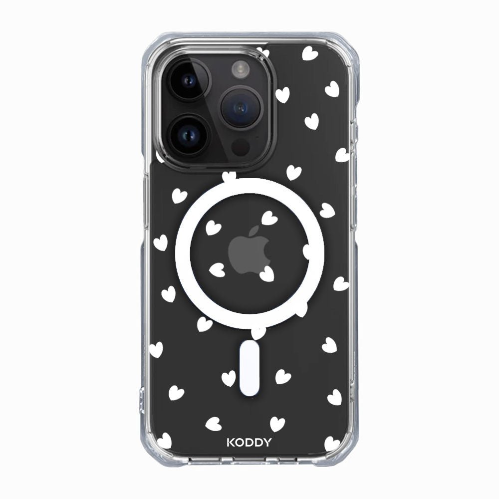Pure White Hearts Phone Case