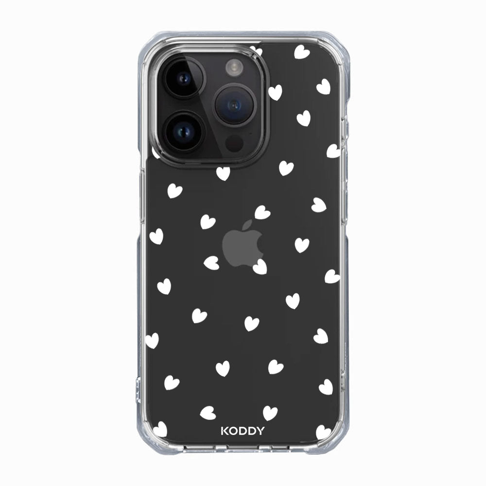 Pure White Hearts Phone Case