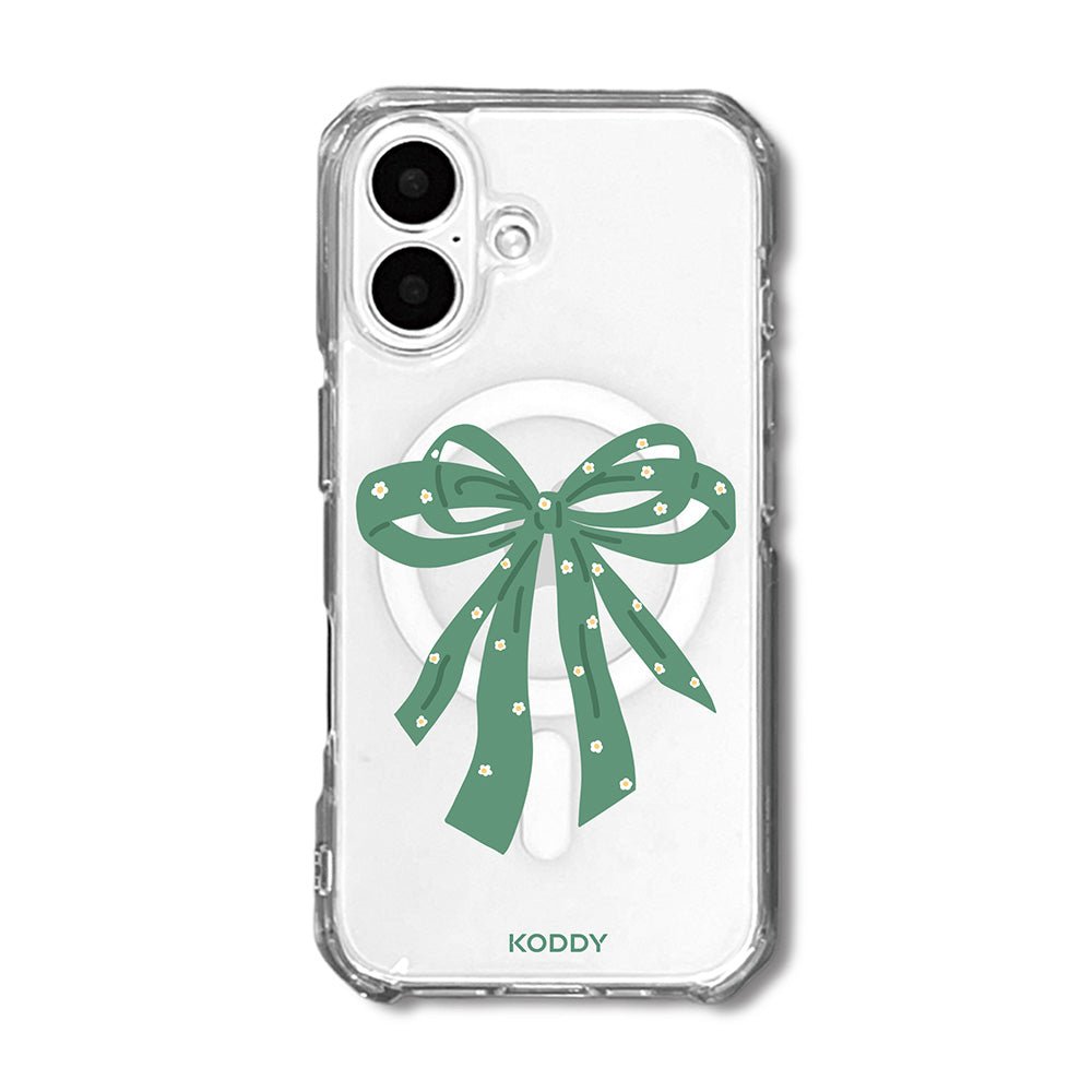 Sage Green Ribbon Bow with Dasies Phone Case - KODDY
