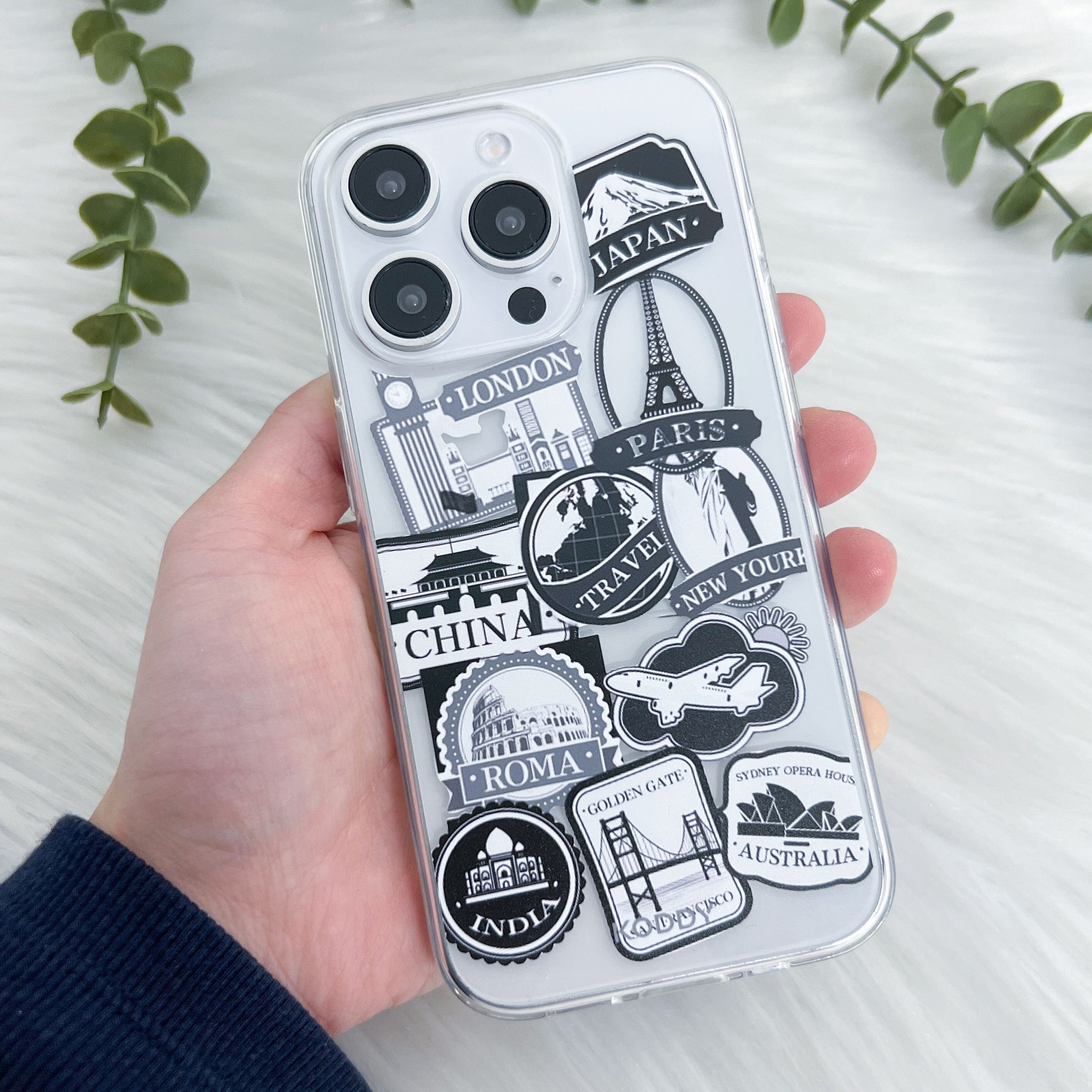 World Travel Stickers Phone Case - KODDY