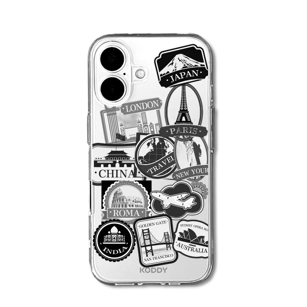 World Travel Stickers Phone Case - KODDY