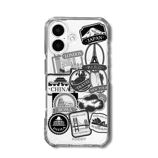 World Travel Stickers Phone Case - KODDY