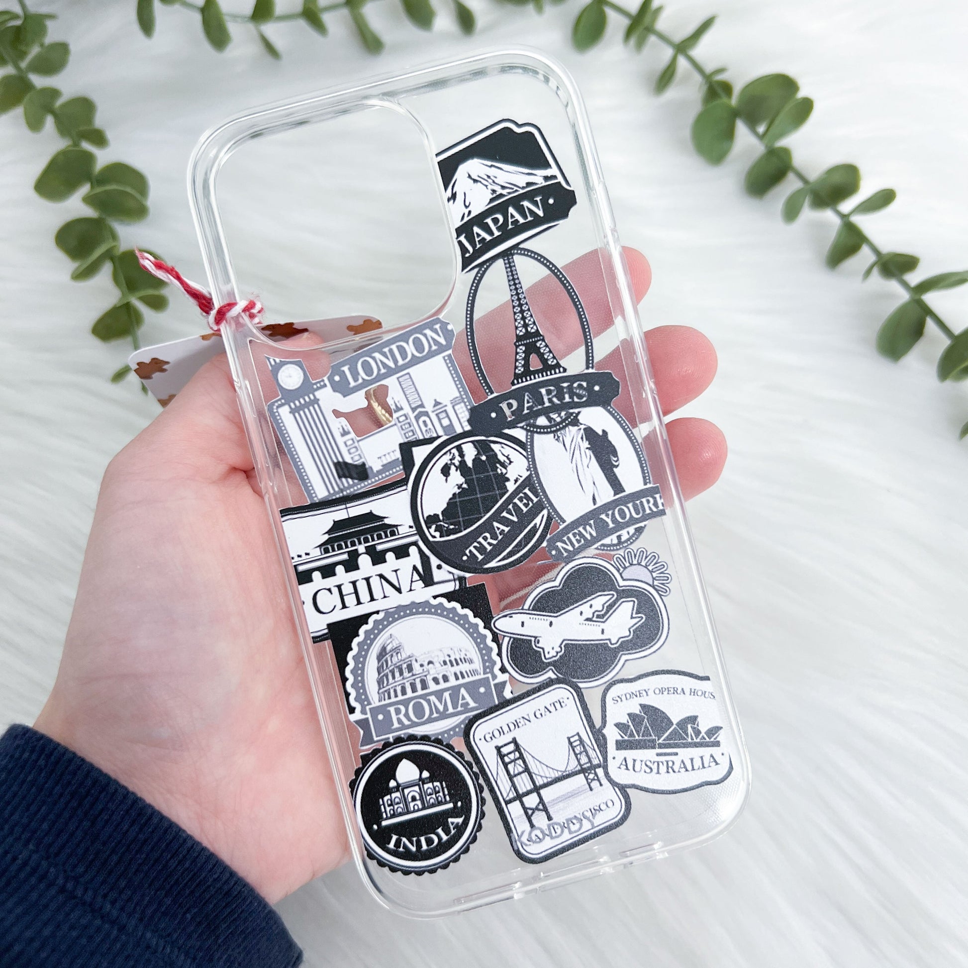 World Travel Stickers Phone Case - KODDY