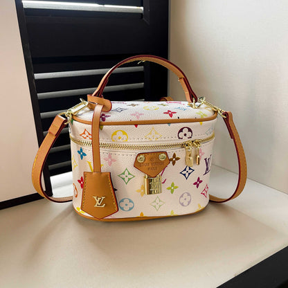 Vintage-Inspired Box hand bag – Elegant Monogram Tote Box