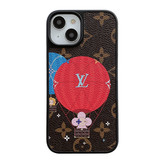 Lou Balloon & Heart Leather iPhone Case