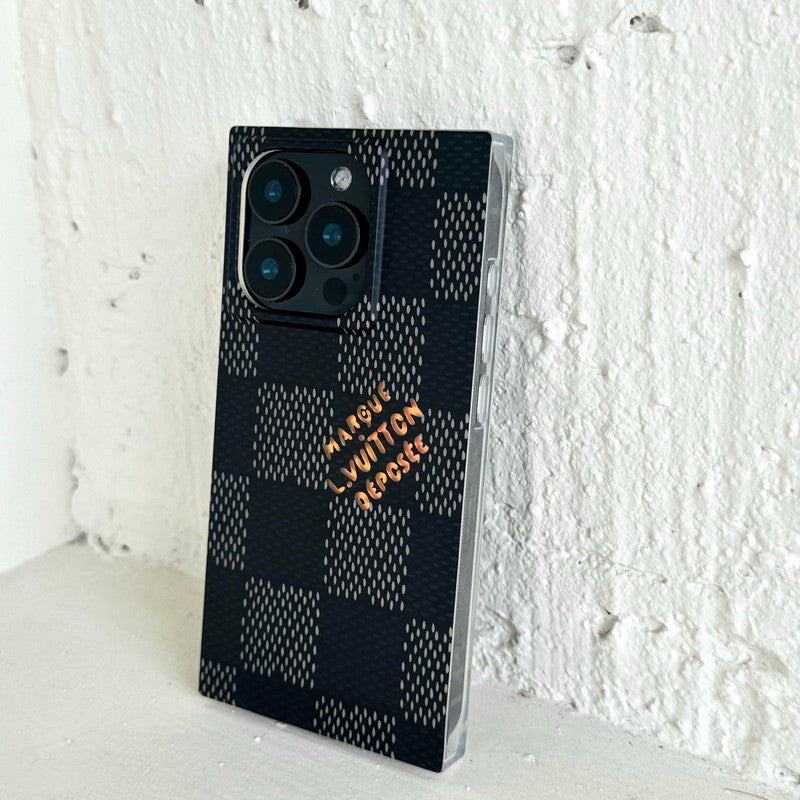 Lou Black & White Sqaure iPhone Case