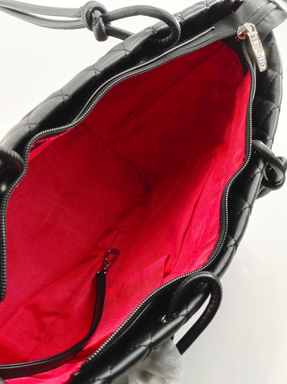 Premium Quilted Leather-Style Tote Bag with Dual Handles