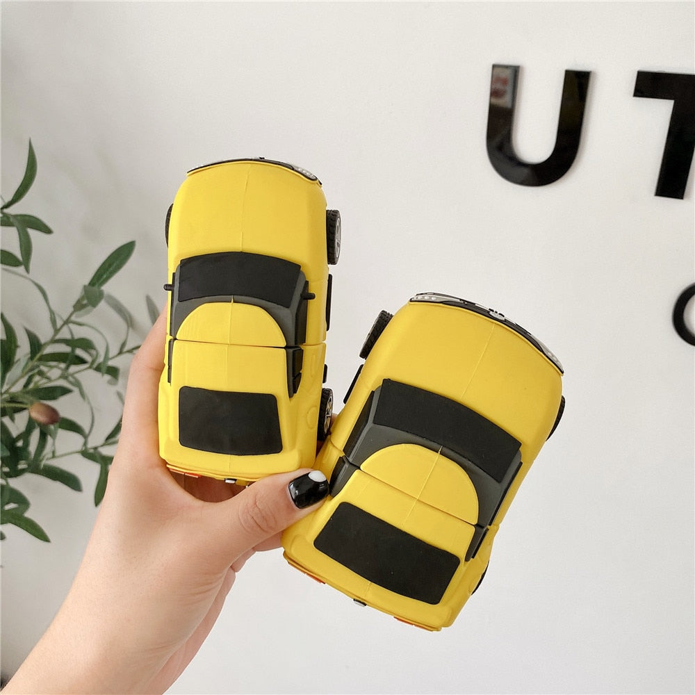3D Sports Car 'Toyota 86 Yellow' Premium AirPods Case Shock Proof Cover