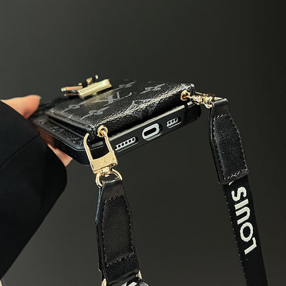 Lou Card Bag Chain Black iPhone Case