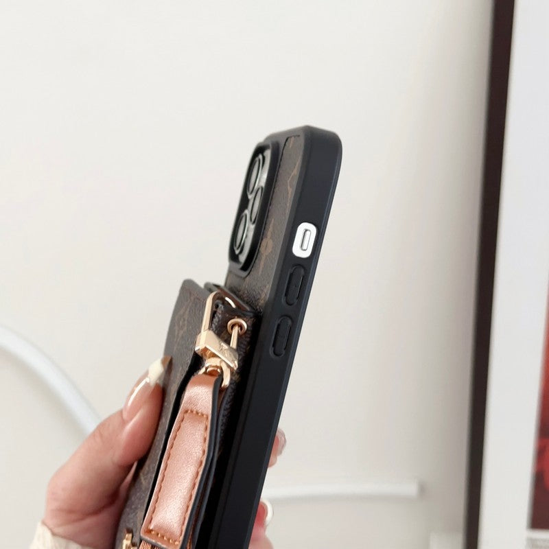 Lou Side Card Bag Crossbody Chain iPhone Case