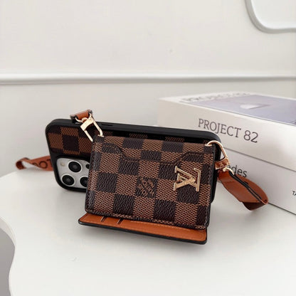 Lou Side Card Bag Crossbody Chain iPhone Case