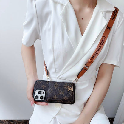 Lou Side Card Bag Crossbody Chain iPhone Case