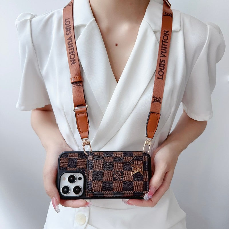 Lou Side Card Bag Crossbody Chain iPhone Case