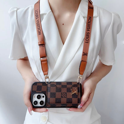 Lou Side Card Bag Crossbody Chain iPhone Case