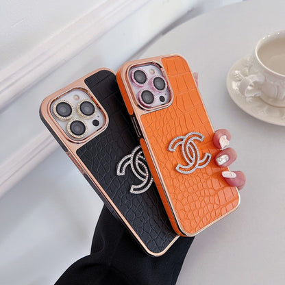 CC Color Leather Rose Gold iPhone Case