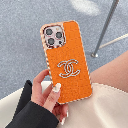 CC Color Leather Rose Gold iPhone Case