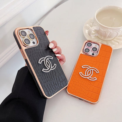 CC Color Leather Rose Gold iPhone Case