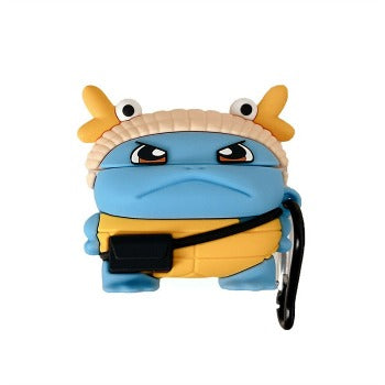 3D Cute Pokemon 'Bonote Angry Squirtle' Premium AirPods Case Shock Proof Cover