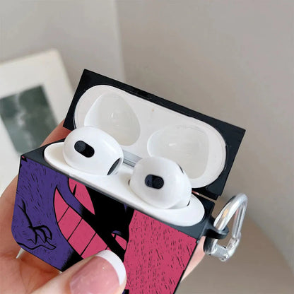 Cute Cartoon 'Laughing Gengar' Airpods Case Shock Proof Cover