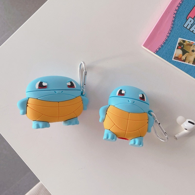 3D Cute Pokemon 'Angry Squirtle' Premium AirPods Case Shock Proof Cover