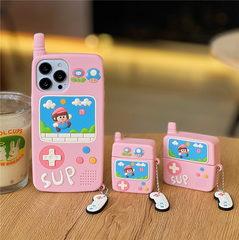 Cute Anime 'Adventure Game' Premium AirPods Case Shock Proof Cover