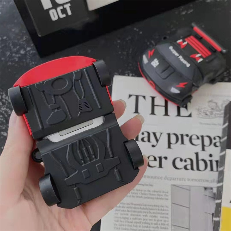 3D Sports Car 'Bugatti Chiron Black' Premium AirPods Case Shock Proof Cover