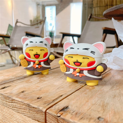 3D Pokemon  Pikachu 'White Hat' Premium AirPods Case Shock Proof Cover