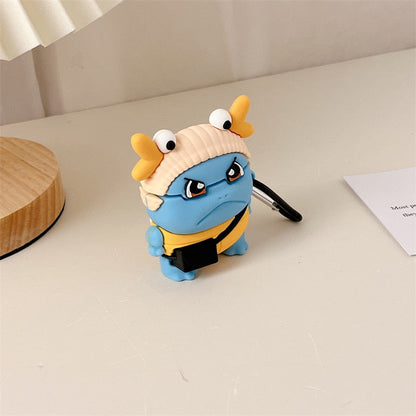 3D Cute Pokemon 'Bonote Angry Squirtle' Premium AirPods Case Shock Proof Cover