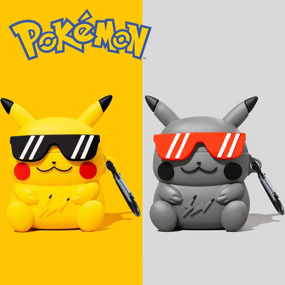 3D Pokemon 'Pikachu Eye Glasses' Premium AirPods Case Shock Proof Cover