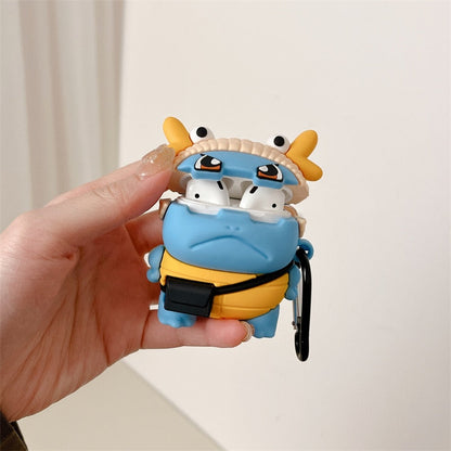 3D Cute Pokemon 'Bonote Angry Squirtle' Premium AirPods Case Shock Proof Cover