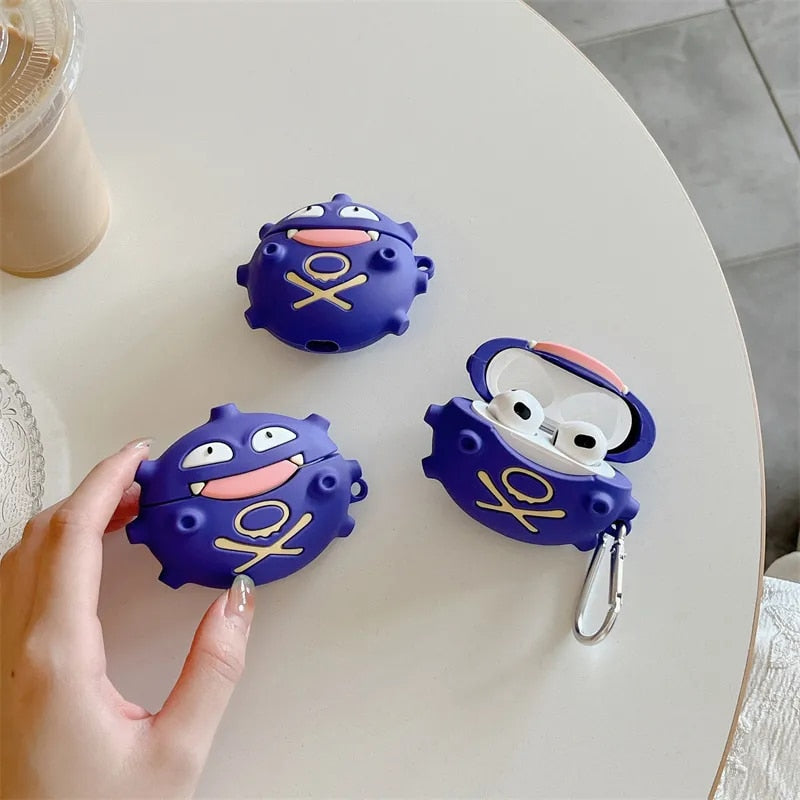 3D Pokemon 'Funny Koffing' Premium AirPods Case Shock Proof Cover