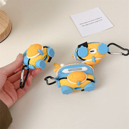 3D Cute Pokemon 'Bonote Angry Squirtle' Premium AirPods Case Shock Proof Cover