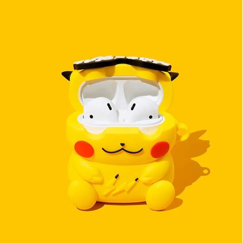 3D Pokemon 'Pikachu Eye Glasses' Premium AirPods Case Shock Proof Cover
